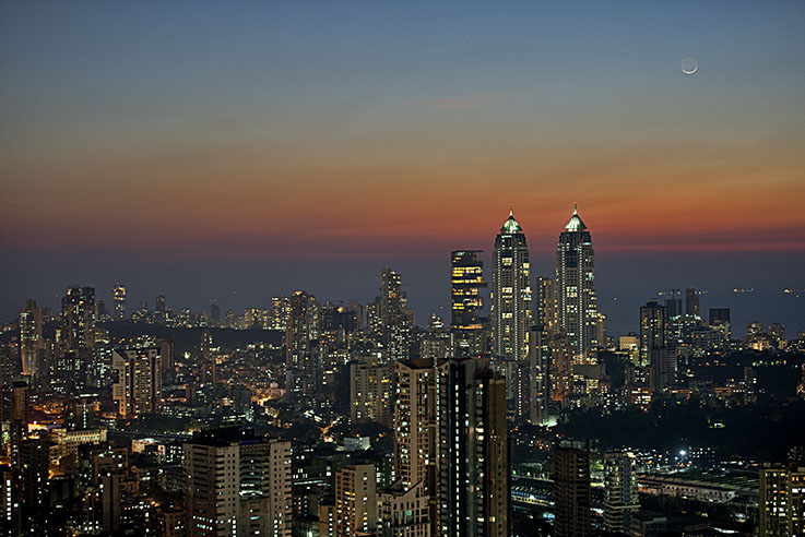 Skyline of Mumbai in Night