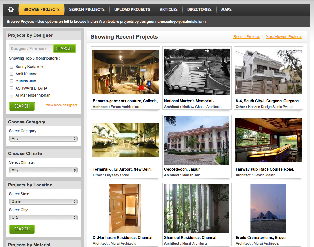 Featured Architectural Projects of India