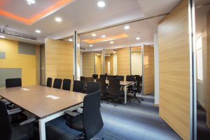 The three spacious conference rooms can be converted into one big conference room.