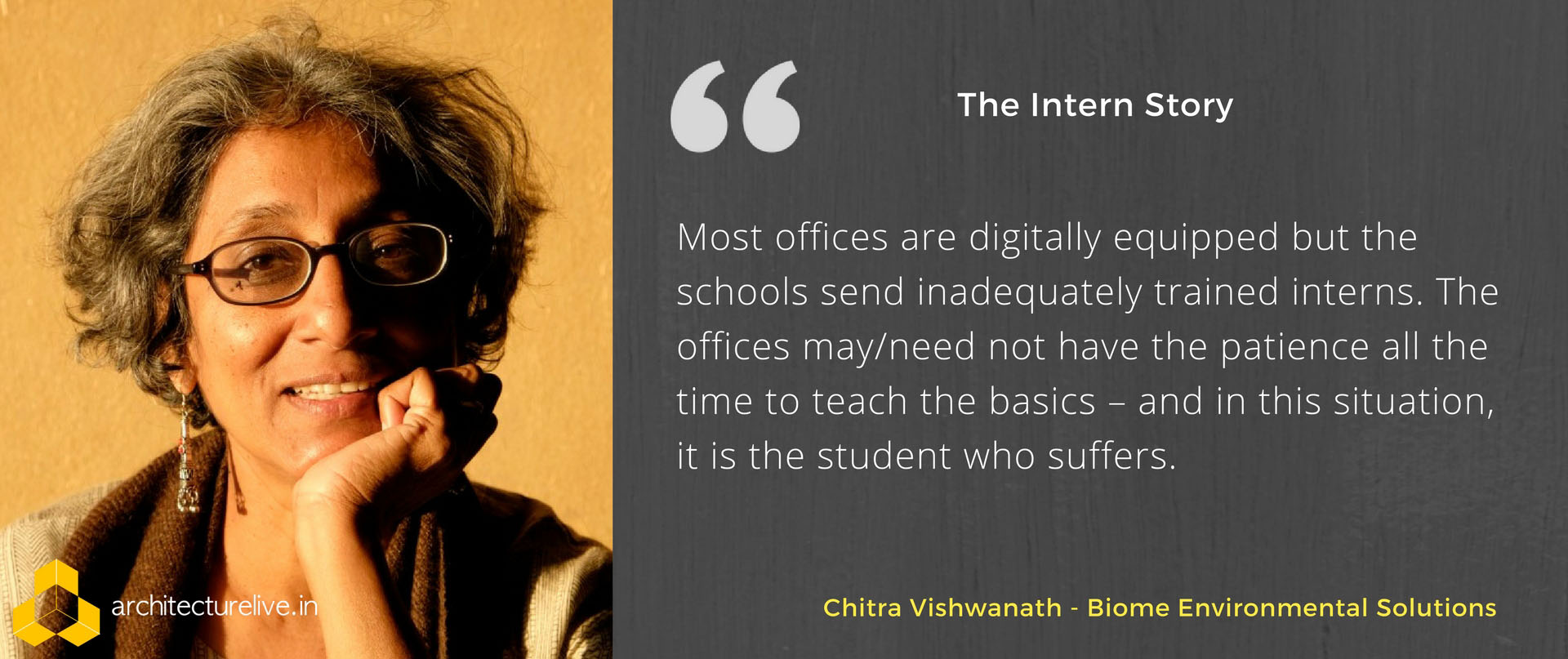 Chitra Vishwanath on Architectural Internships