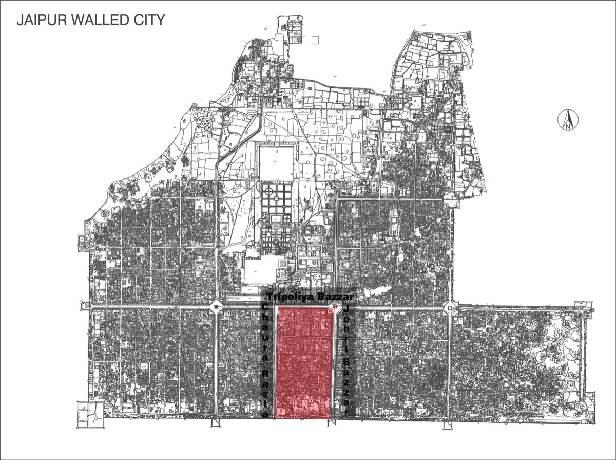 The Walled City Of Jaipur Shikha Jain Dronah Plan Of The Walled City Area 