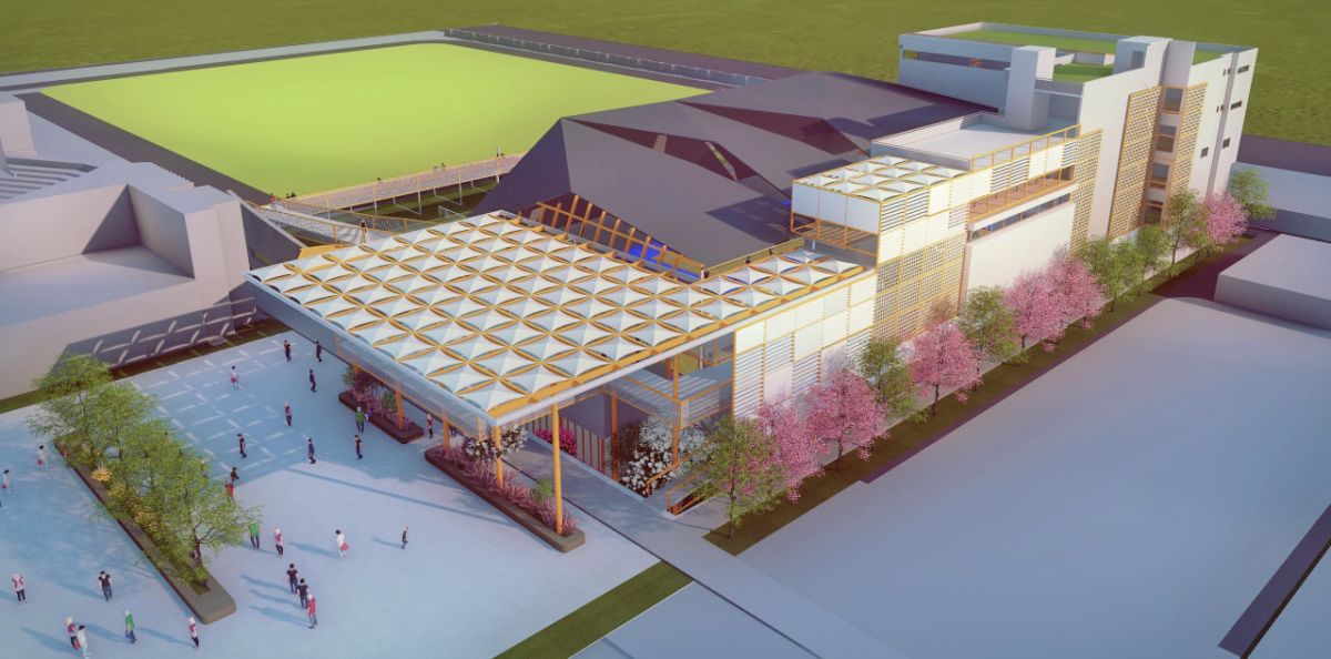 Unbuilt Architectural Project: Multisport Complex, Flyying Seeds