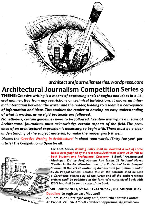 Architectural Journalism Competition Series, 2017-18 5