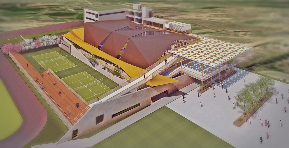 Unbuilt Architectural Project: Multisport Complex, Flyying Seeds