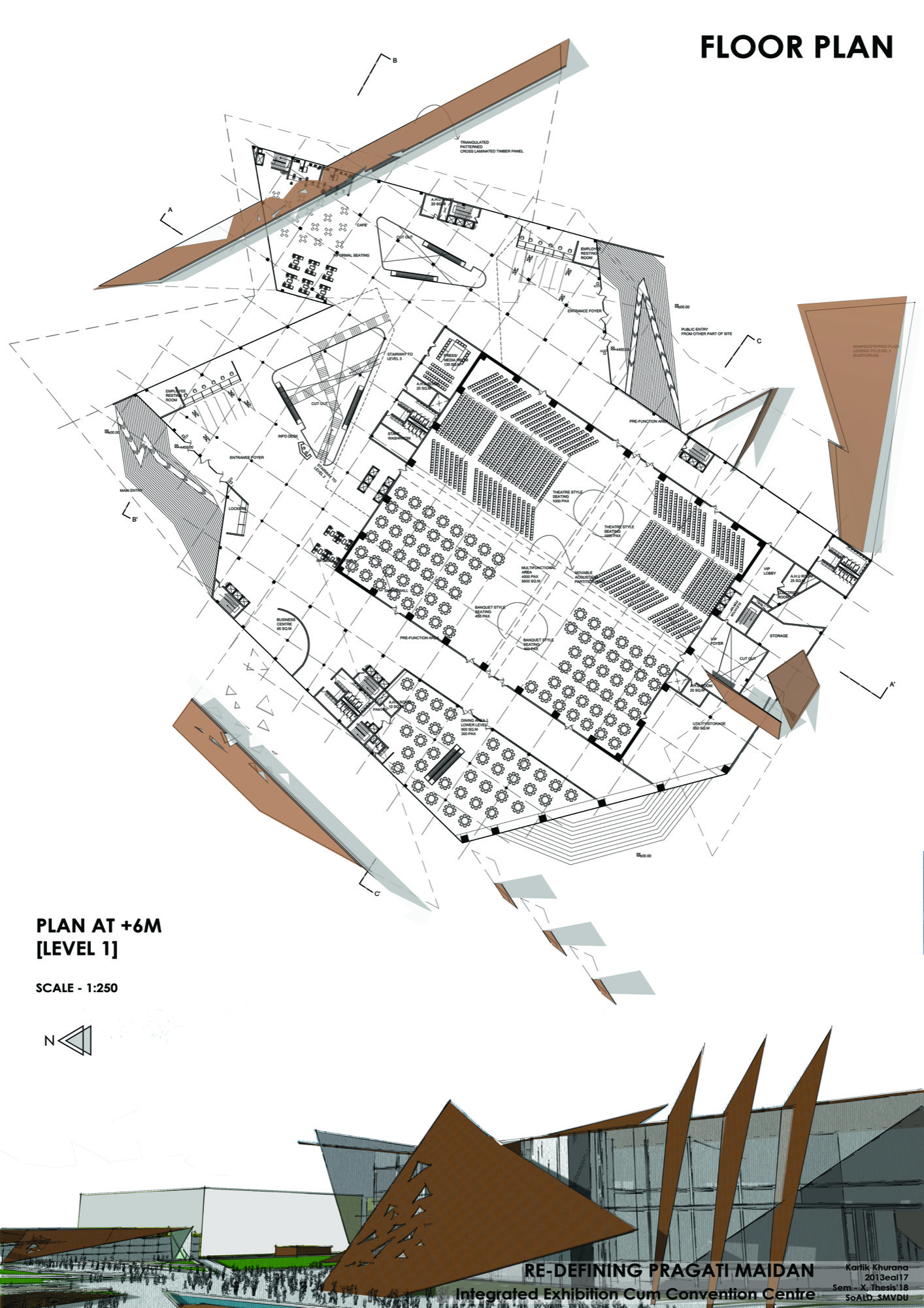 B.Arch Thesis: Redefining Pragati Maidan, International Convention Cum Exhibition Centre , by Kartik Khurana 14