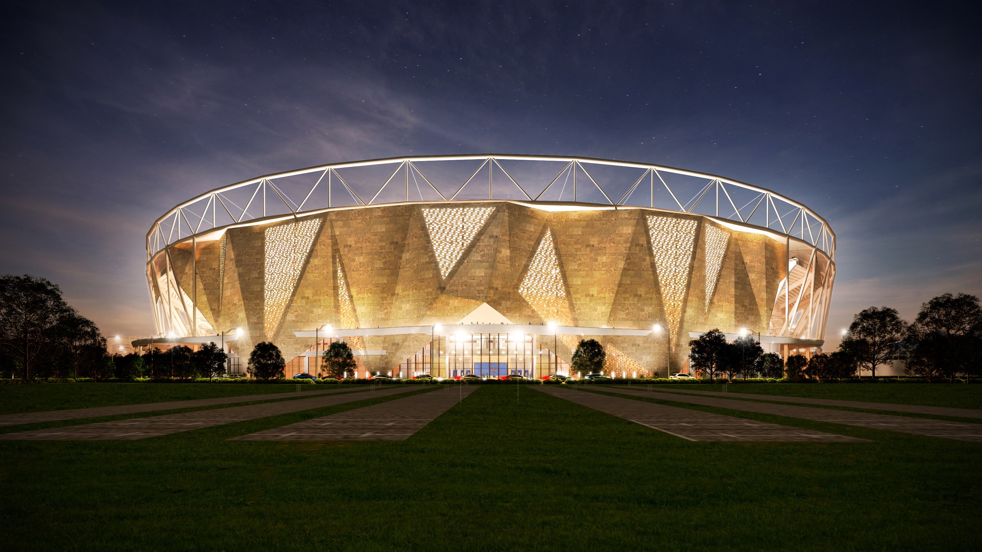 World's largest cricket stadium at Motera by Populous