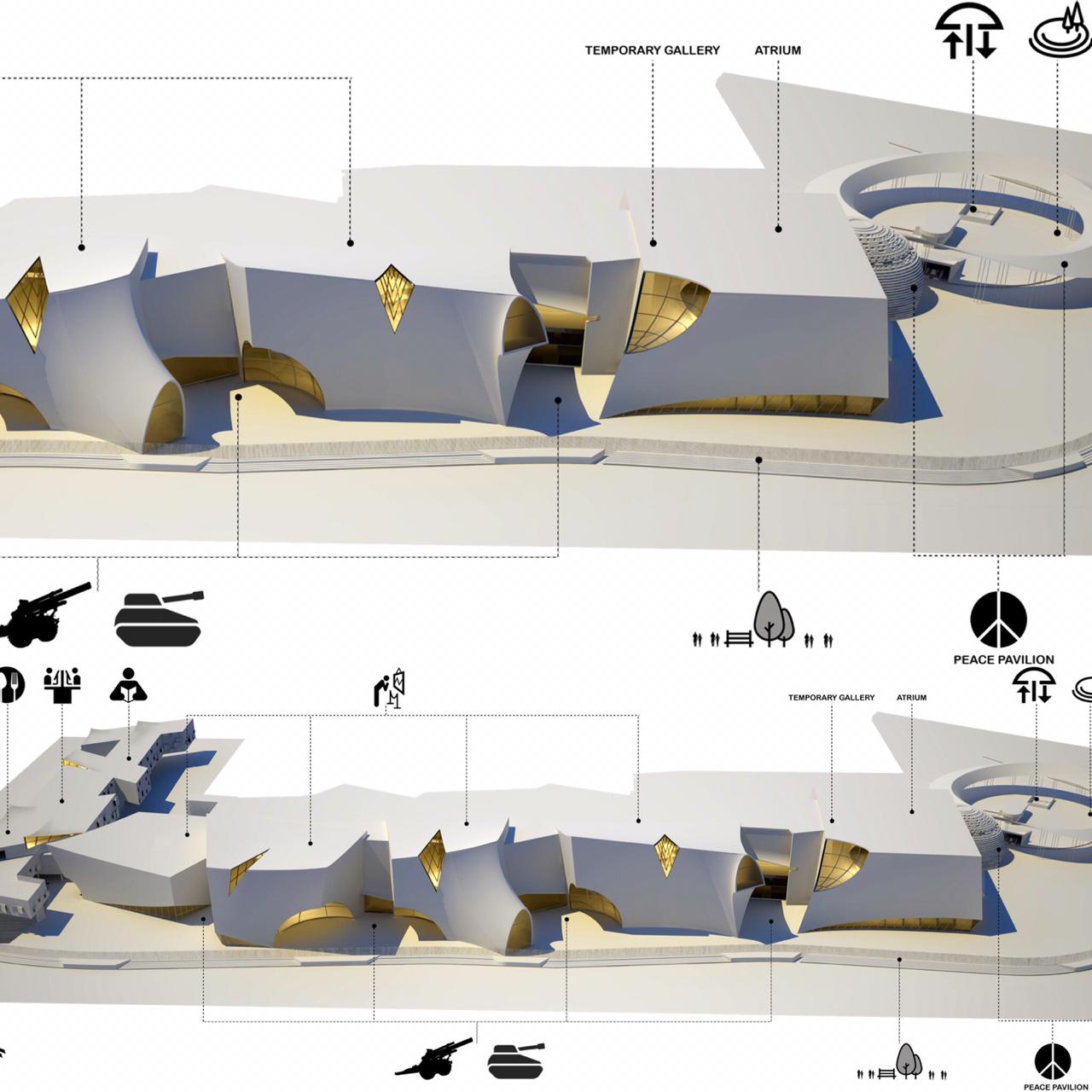Shortlisted Competition Entry: National War Museum at New Delhi, by Collaborative Architecture 13