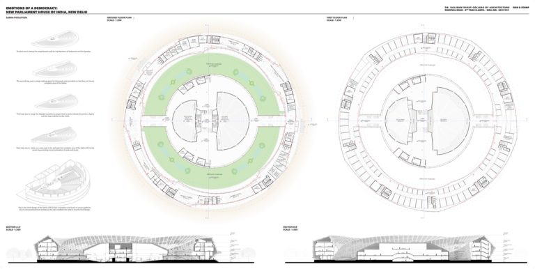 B.Arch Thesis: Emotions Of A Democracy: New Parliament House Of India ...