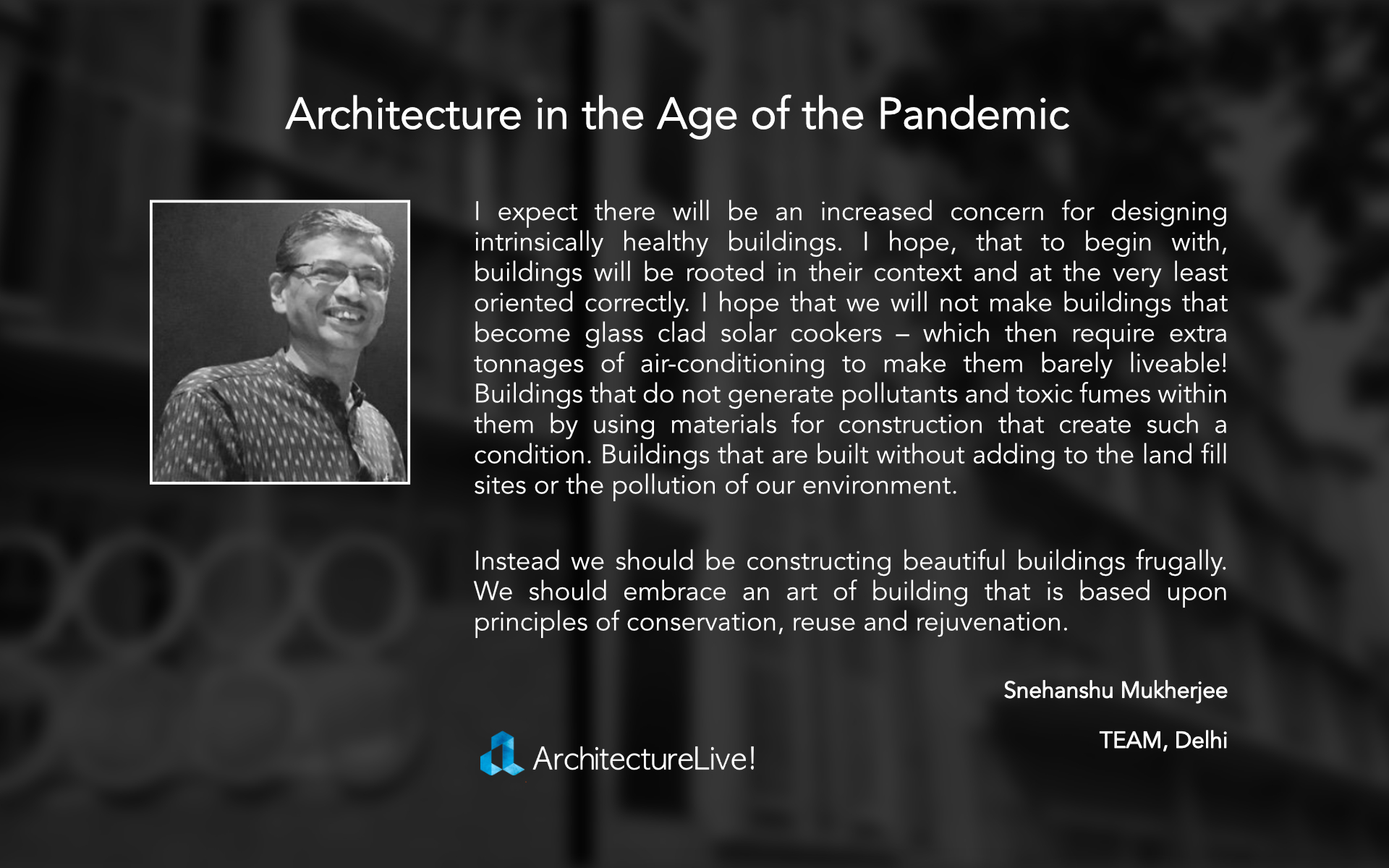 Snehanshu Mukherjee- Architecture-Pandemic
