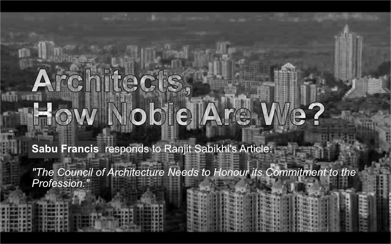 Sabu Francis -ArchitectureLive! Article