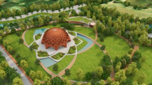 Award winning design: Baha'i temple, at Bihar, India, by Spacematters