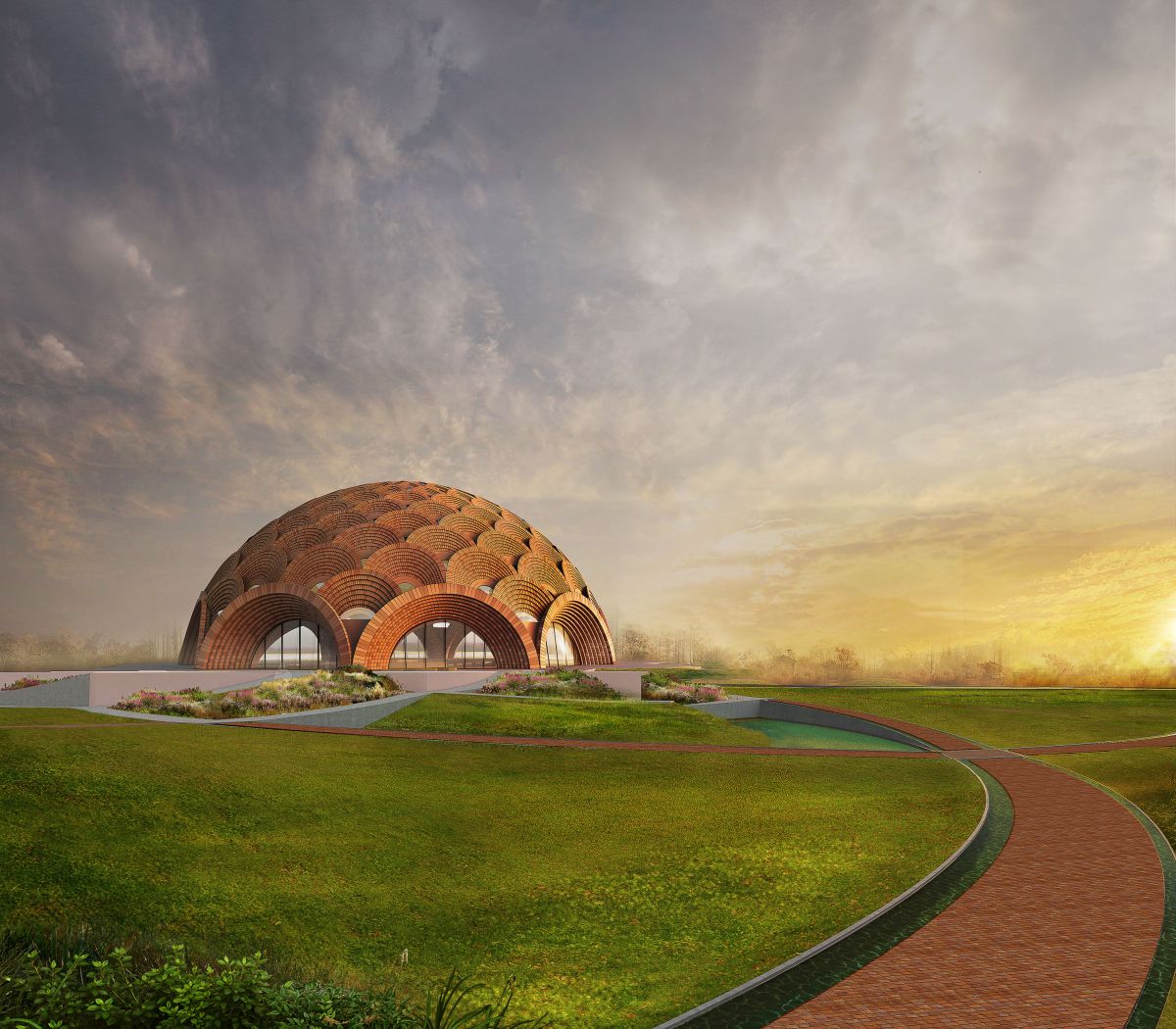 Baha'I Temple at Bihar, an award winning proposal by Spacematters 4