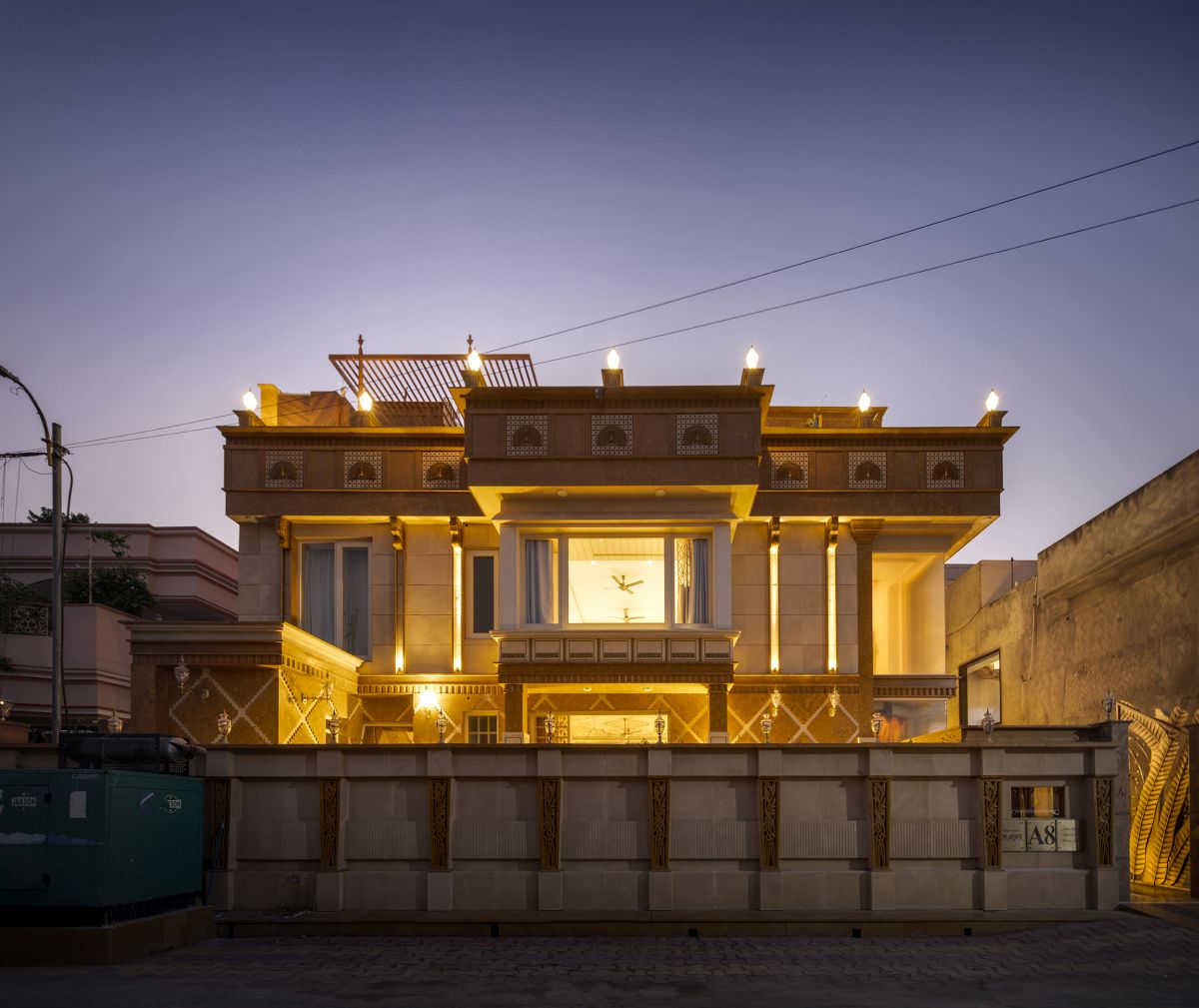 Stone Print Villa, at Utter Pradesh, by Sian Architects