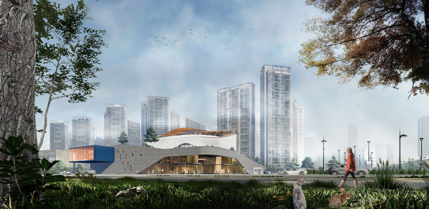 Library as a Community Knowledge Hub in Incheon ,South Korea by CnT Architects
