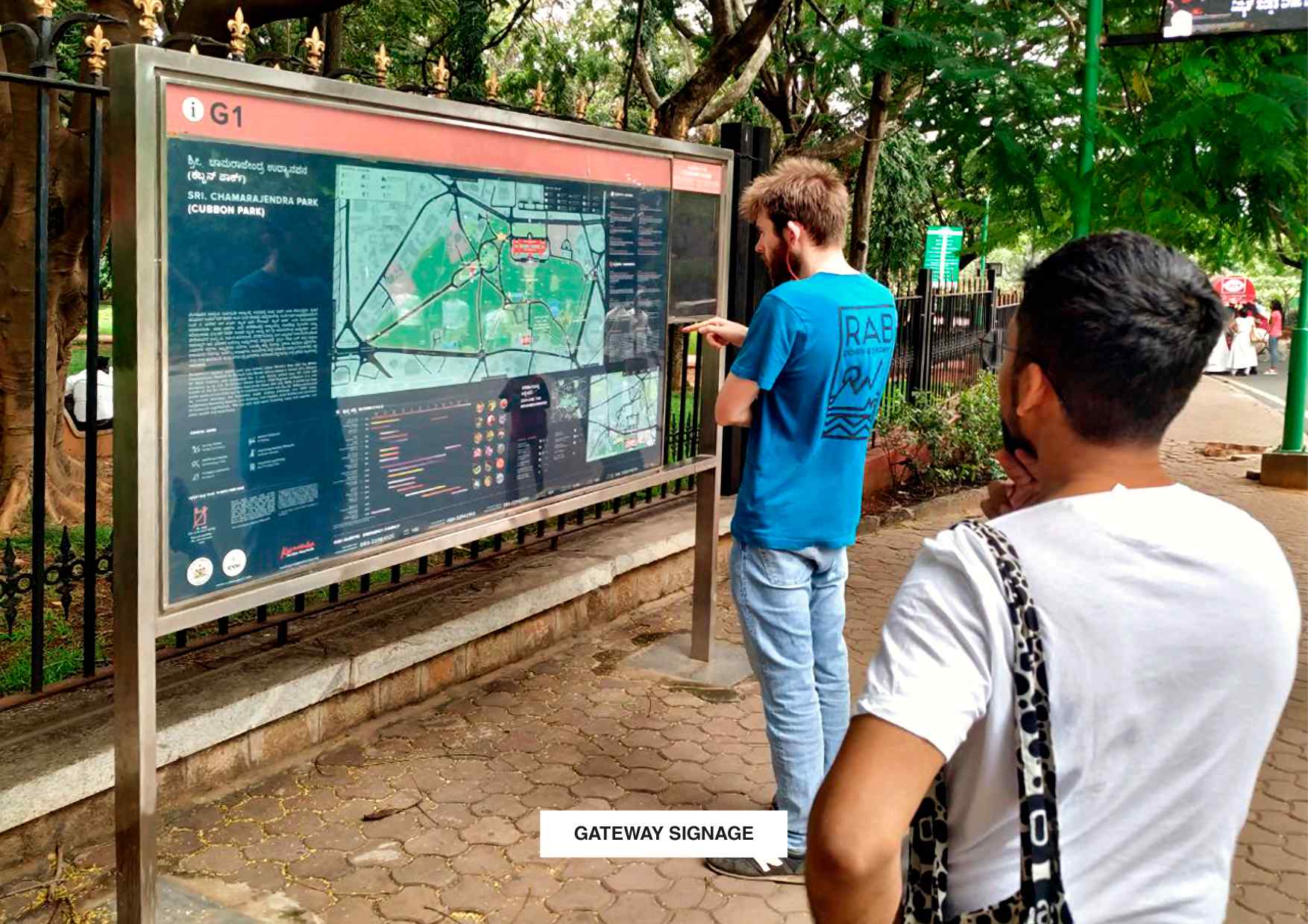 Way-finding and information signage at Cubbon Park, at Bengaluru by Sensing Local 1