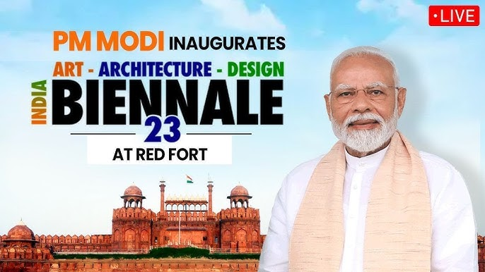 Primae Minister Narendra Modi at the India Art Architecture and Design Biennale
