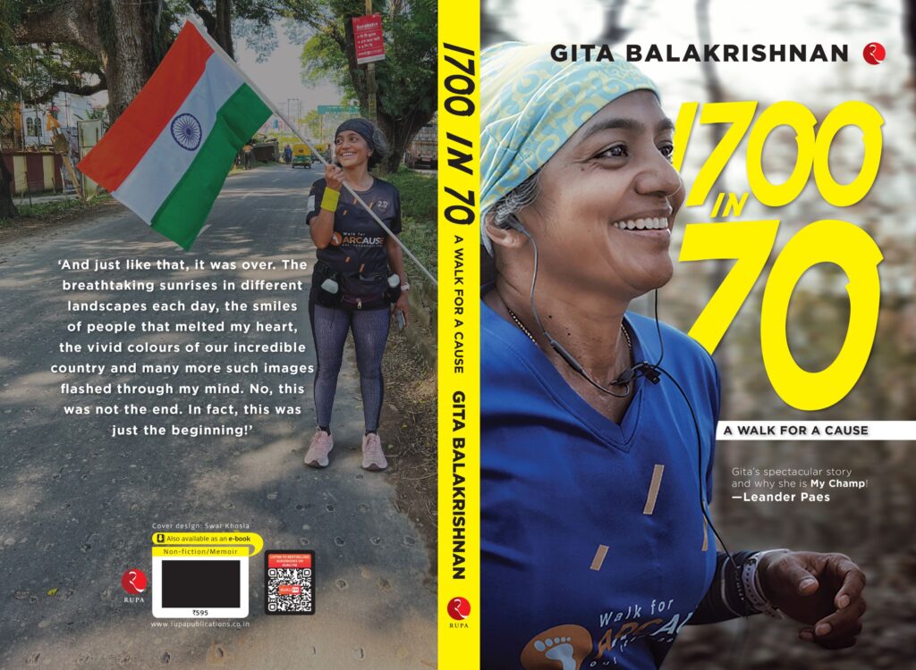 Book Cover, 1700 in 70: A Walk for a Cause, by Gita Balakrishnan