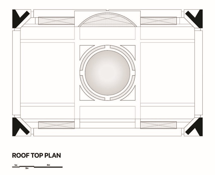 Roof plan, Bait-Ur-Raiyan Mosque, Madaripur, Bangladesh, by Cubeinside