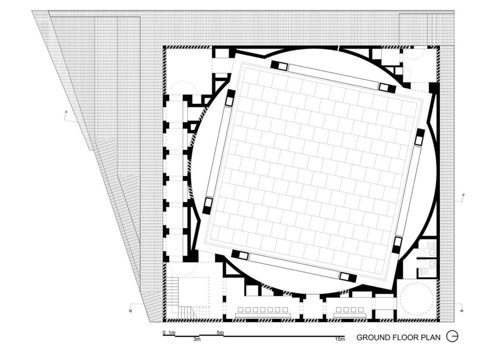 Bait ur Rouf Jame Mosque, Dhaka, Bangladesh, by Marina Tabassum Architects. 