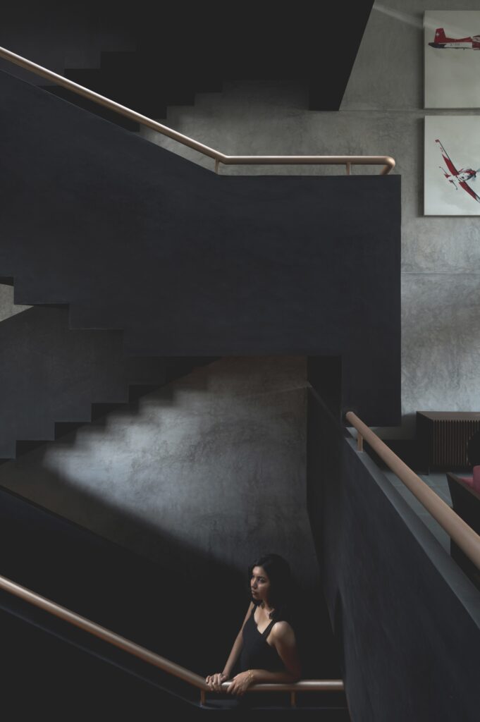 Staircase. Hassan House, Calicut, Kerala, by Monsoon Projects. Photographs: Studio IKSHA