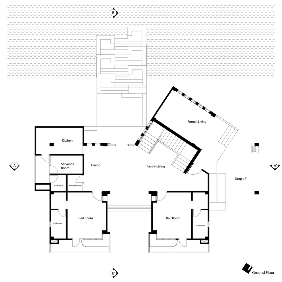 Ground Floor, Hawladar Bari, Shibchar, Bangladesh, by Maruf Raihan.Works. 