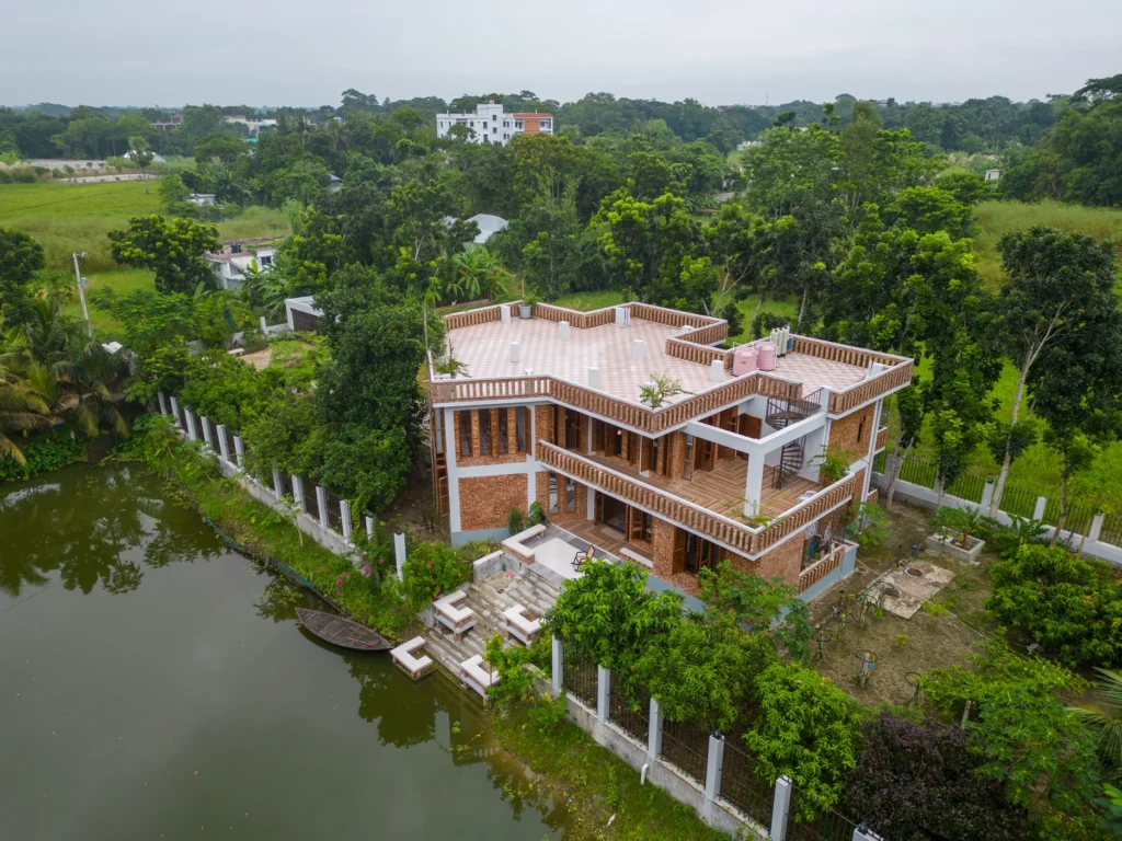 Bird eye view, Hawladar Bari, Shibchar, Bangladesh, by Maruf Raihan.Works. Photograph by Maruf Raihan