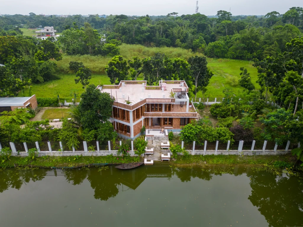 Bird eye view, Hawladar Bari, Shibchar, Bangladesh, by Maruf Raihan.Works. Photograph by Maruf Raihan