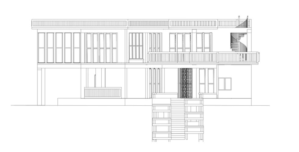 South Elevation, Hawladar Bari, Shibchar, Bangladesh, by Maruf Raihan.Works. 