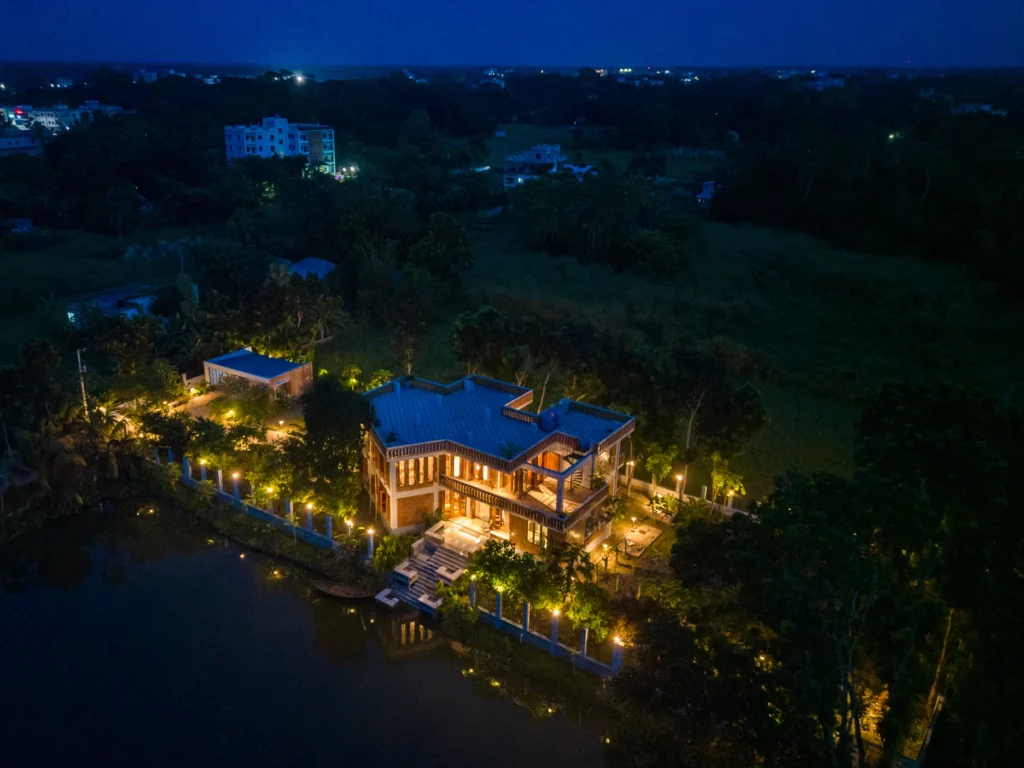 Bird eye view, Hawladar Bari, Shibchar, Bangladesh, by Maruf Raihan.Works. Photograph by Maruf Raihan