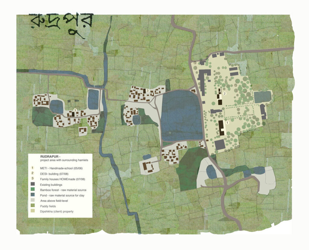 Site location. METI School, Rudrapur, Bangladesh, by Anna Heringer and Eike Roswag. 