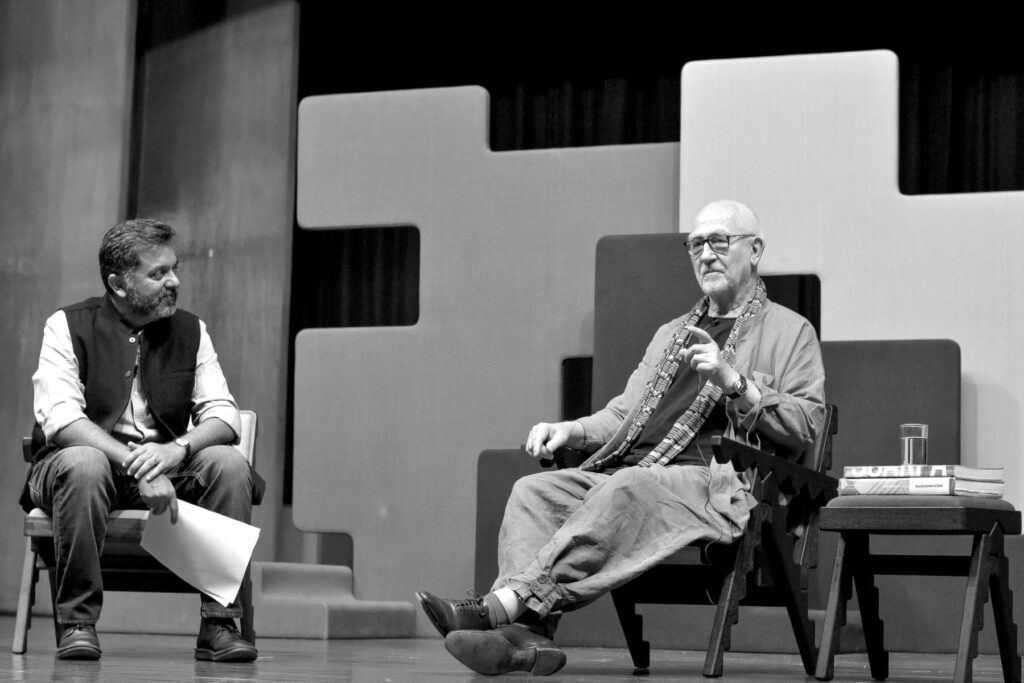 Peter Zumthor in conversation with Bijoy Ramachandran. © Parikshith Kalkai