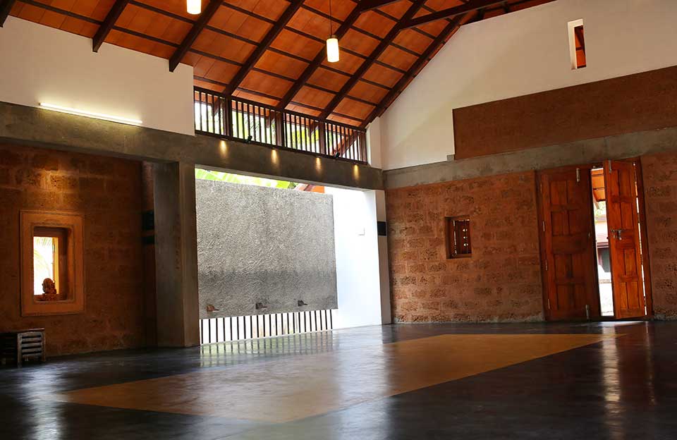 Interior view, Santham Dance School, Thrissur, Kerala, by DD Architects. Photographer: Manoj Parameshwaram 