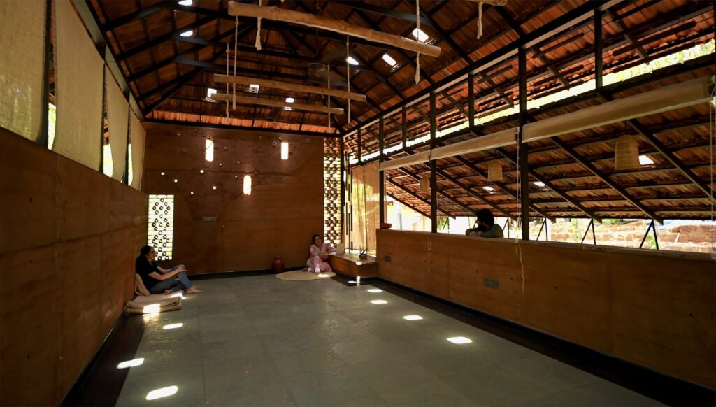 Interior. Shwasam Multipurpose Hall, Aliparamba, Kerala, by ShriAbodes. Photographs: Jino Sam