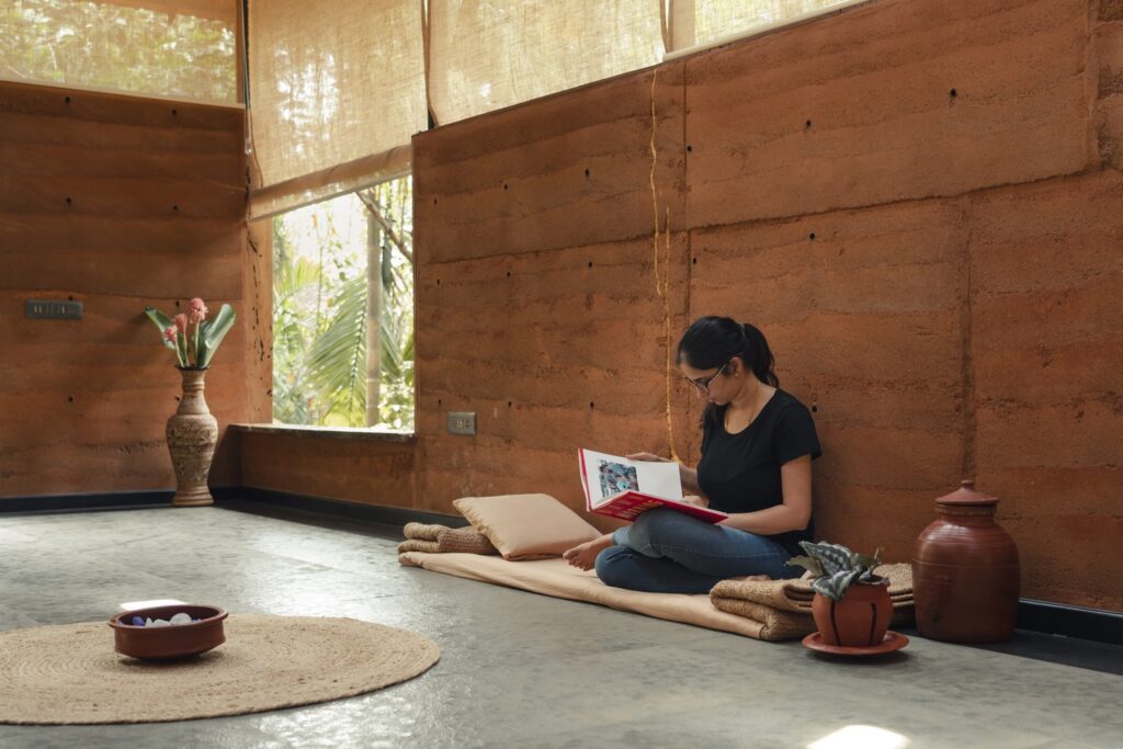 Interior. Shwasam Multipurpose Hall, Aliparamba, Kerala, by ShriAbodes. Photographs: Jino Sam