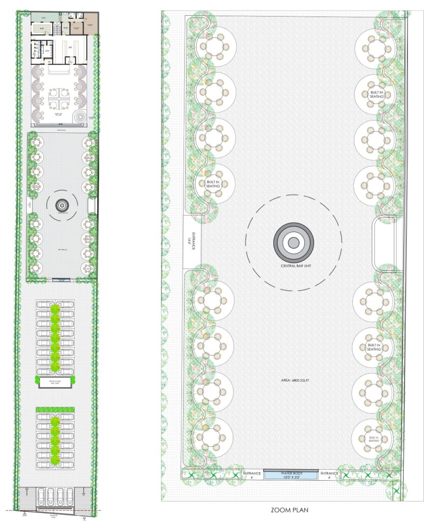 Site plan, CAR-O-BAR by Imagine Design Studio. 