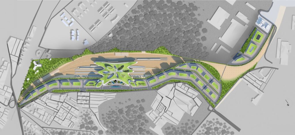 Site Plan. Baiyyappanahalli Train Station, Bengaluru, by Studio Symbiosis