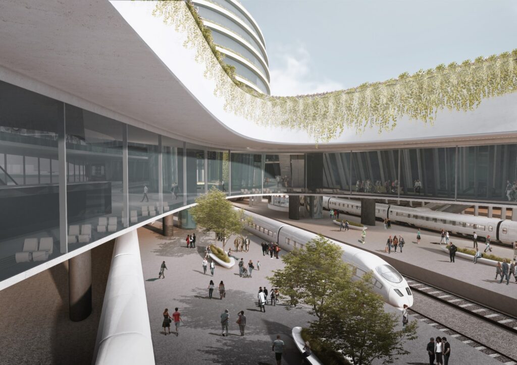 View onto the platform web. © Studio Symbiosis. Baiyyappanahalli Train Station, Bengaluru, by Studio Symbiosis