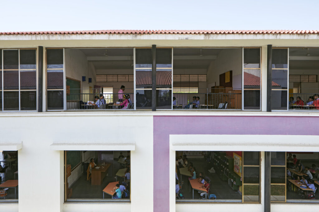 Sparkrill International School, Warangal, Telangana, by SJK Architects. Photograph credits Rajesh Vora