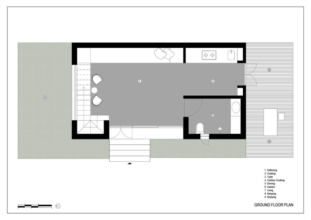 Ground Floor Plan, Lalli Residence, Raipur, Chhattisgarh, by My MAATI