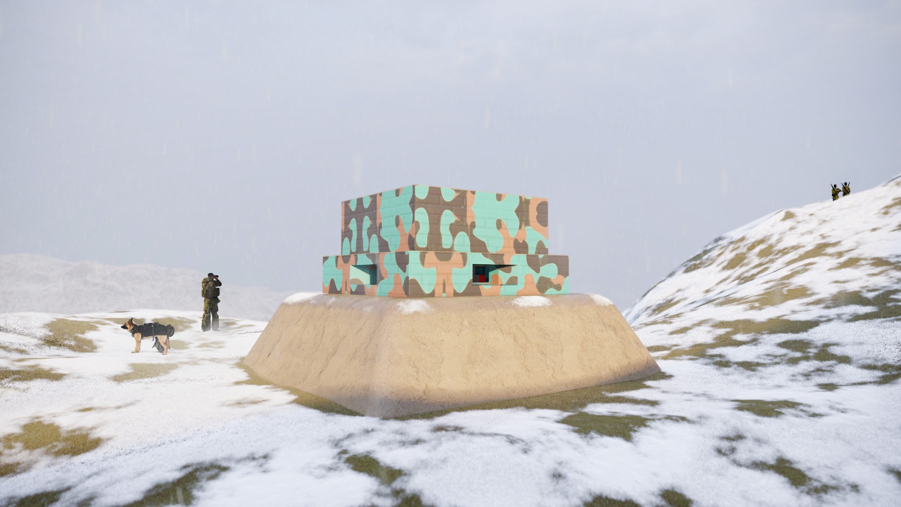 Render. Permanent Defense for the Indian Army, by R+D Studio. © R+D Studio 