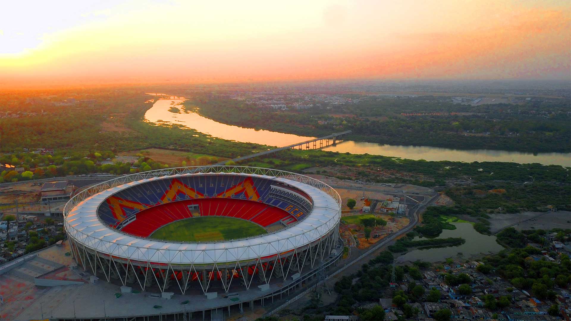 Narendra Modi Stadium, Gujarat, India, by Populous