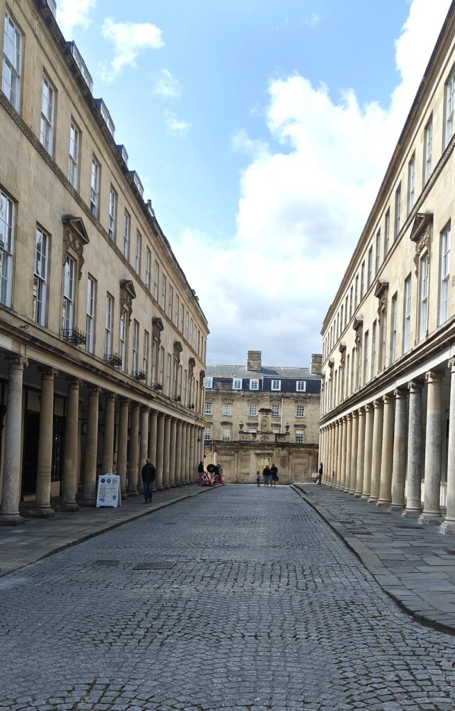 The streets with the golden Bath stone adorn the well-preserved Georgian architecture. © Suneet Paul