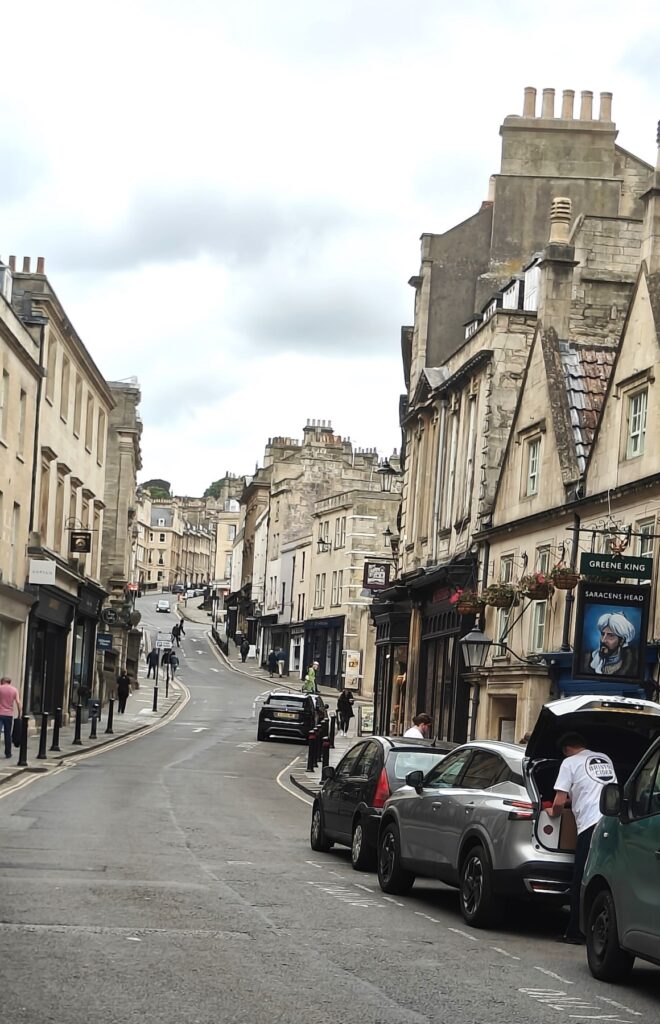 The streets with the golden Bath stone adorn the well-preserved Georgian architecture. © Suneet Paul