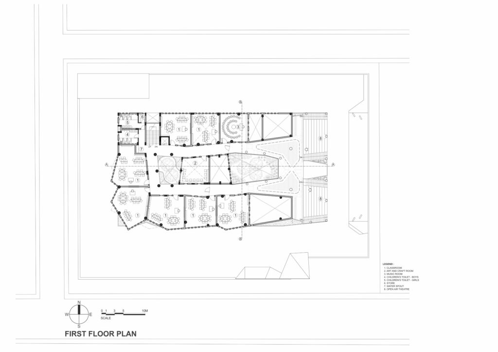 First Floor Plan. Sangam Elementary School. SferaBlu Architects