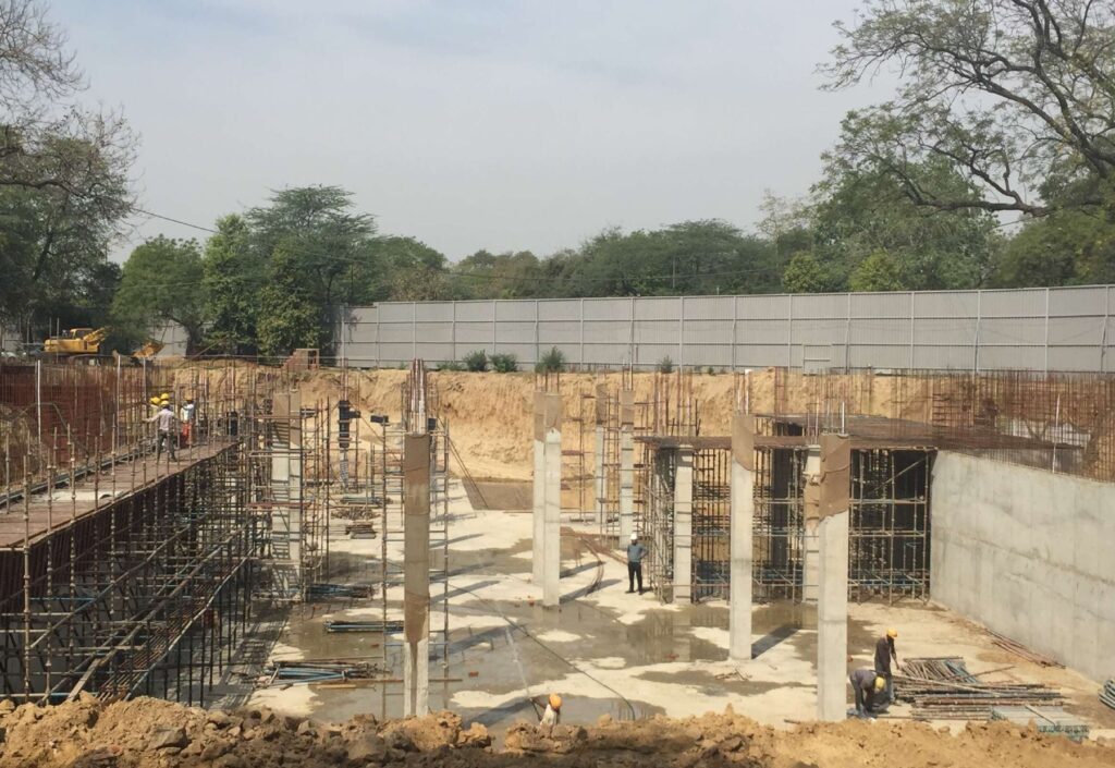 Construction Process. Humayun’s Tomb Site Museum, New Delhi, by vir.mueller architects. © Suryan//Dang and vir.mueller architects