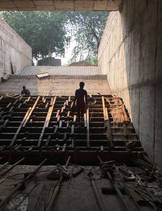 Construction Process. Humayun’s Tomb Site Museum, New Delhi, by vir.mueller architects. © Suryan//Dang and vir.mueller architects