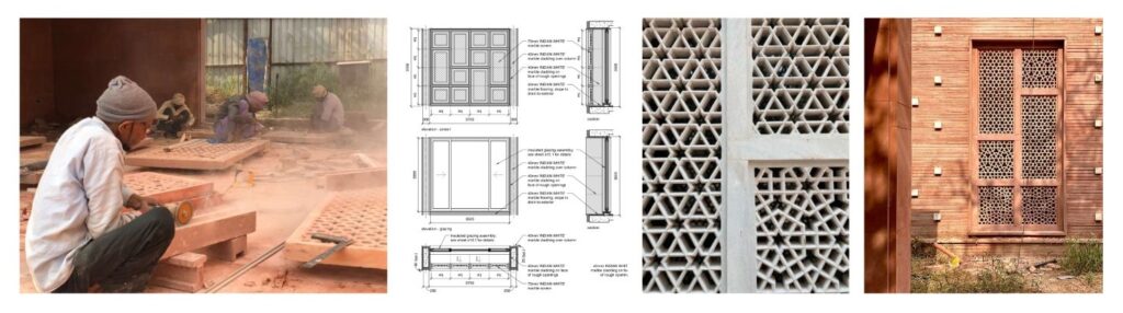 Construction Process. Humayun’s Tomb Site Museum, New Delhi, by vir.mueller architects. Photographs © Suryan//Dang and vir.mueller architects; Drawings © vir.mueller architects.