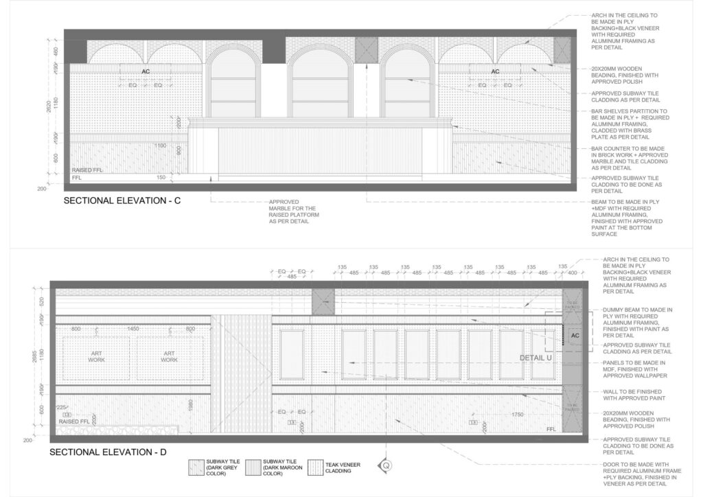 Speakeasy Elevation 02, Notorious, Jalandhar, Punjab, by Studio Dashline