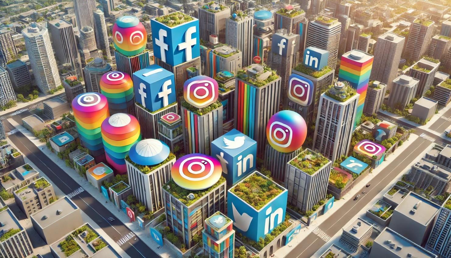 Social Media and Architecture. @ArchitectureLive! (Image is AI generated)