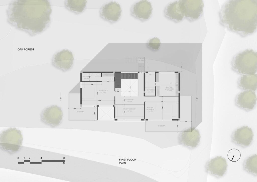 First floor plan. Himāvasa, by Ātman Studio